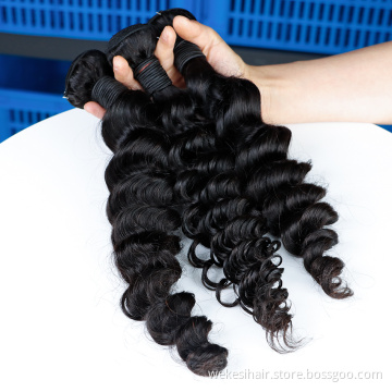 Wholesale Grade 8A 10A Full Cuticle Aligned Loose Deep Wave Thick Ends Mink Brazilian Virgin Human Hair